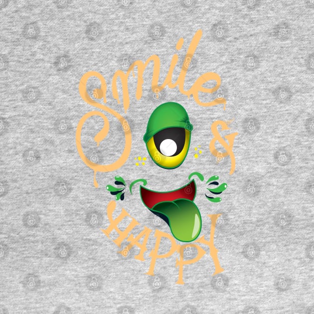 Smile Happy One Eye Monster by Mako Design 